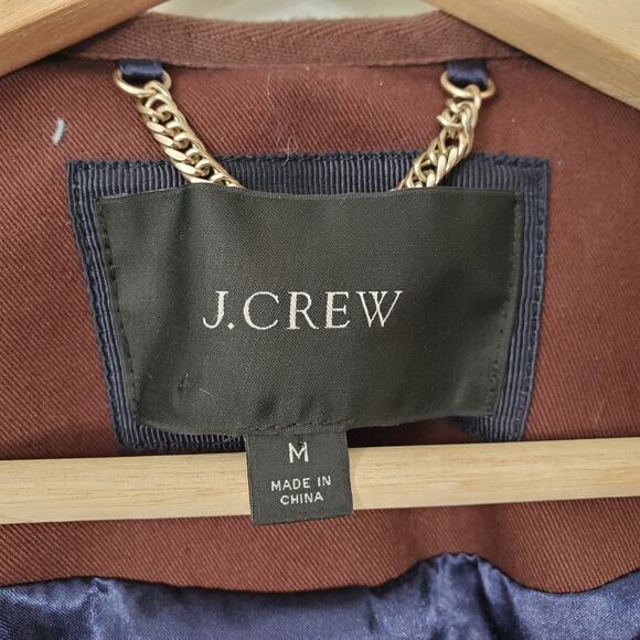 J Crew Collarless Teddy Sherpa Coat Dark Walnut Brown Lined AT699 Size Medium - Picture 5 of 8